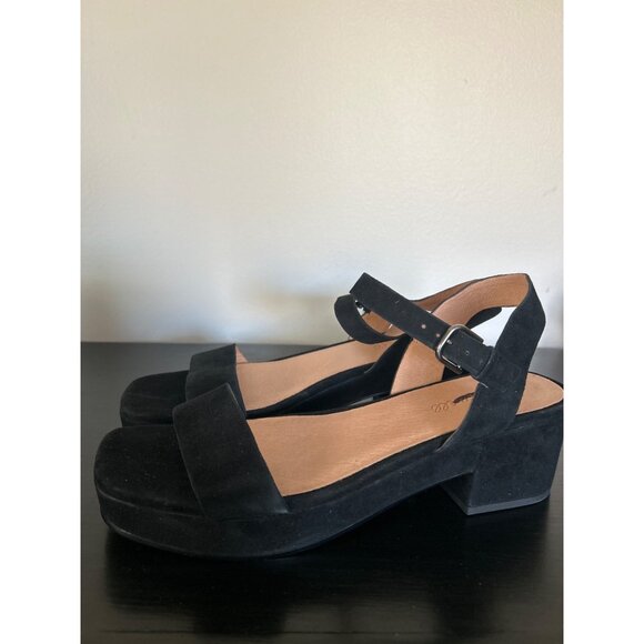 Madewell Item NH880 The Lina Platform Sandal in Suede, Defect Size 9H - Picture 2 of 8